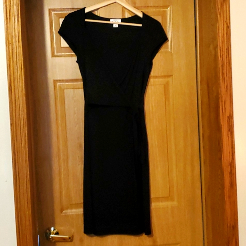 Ann Taylor LOFT Black Wrap Dress